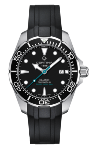 Certina DS Action Diver Powermatic 80 Stainless Steel / Black / Rubber / Sea Turtle Conservancy